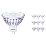 Multipack 10x Philips Master Value LED Spot GU5.3 MR16 7.5W 630lm 60D - 930 Warmweiß | Höchste Farbwiedergabe - Dimmbar - Ersatz für 50W