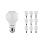 Multipack 10x Noxion Lucent Classic LED E27 Birne Matt 8W 806lm - 840 Kaltweiß | Ersatz für 60W