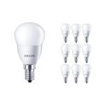 Multipack 10x Philips Corepro LED Lustre E14 Kugel Matt 5W 470lm - 827 Extra Warmweiß | Ersatz für 40W
