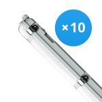 Multipack 10x Noxion LED Feuchtraumleuchte Poseidon V3.0 18-30W 2340-4200lm - 830-865 CCT | 120cm - Durchgangsverdrahtung (5x2.5mm2)