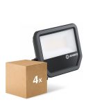 Multipack 4x Ledvance LED-Scheinwerfer Aluminium Schwarz 41W/27W 4000lm/6000lm 100D - 840 Kaltweiß | IP66 - Symmetrisch