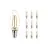 Multipack 10x Noxion Lucent LED E14 Kerze Fadenlampe Klar 2.5W 250lm - 827 Extra Warmweiß | Dimmbar - Ersatz für 25W