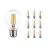 Multipack 10x Noxion Lucent LED E27 Birne Fadenlampe Klar 4.5W 470lm - 822-827 Dim To Warm | Dimmbar - Ersatz für 40W
