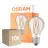 Multipack 10x Osram Led Star Classic LED E27 Birne Fadenlampe Klar 4.9W 470lm - 827 Extra Warmweiß | Lichtsensor