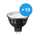 Multipack 10x Philips Master LED Spot GU5.3 MR16 7.5W 500lm 24D - 930 Warmweiß | Höchste Farbwiedergabe - Dimmbar - Ersatz für 50W