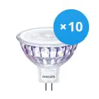 Multipack 10x Philips Master Value LED Spot GU5.3 MR16 5.8W 490lm 60D - 940 Kaltweiß | Höchste Farbwiedergabe - Dimmbar - Ersatz für 35W