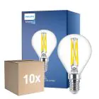 Multipack 10x Philips MASTER LED E14 Kugel Fadenlampe Klar 2.5W 340lm - 922-927 Dim To Warm | Höchste Farbwiedergabe - Dimmbar - Ersatz Für 25W