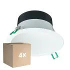 Multipack 4x Philips LED Downlight Coreline DN142B Aluminium Weiß 11W 1200lm 60D - 830 Warmweiß | Ausschnitt 155mm - IP20 - Weiß Reflektor