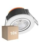 Multipack 10x Ledvance LED-Spot Combo Adjust Aluminium Weiß 6W 600lm 60D - 827-830-840 CCT | 82mm - Ausschnitt 68mm - IP65