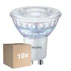 Multipack 10x Philips MASTER Value LED-Spot GU10 PAR16 5.5W 575lm 36D - 927 Extra Warmweiß | Höchste Farbwiedergabe - Dimmbar - Ersatz Für 80W