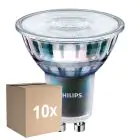 Multipack 10x Philips MASTER LED Spot ExpertColor GU10 PAR16 5.5W 400lm 25D - 940 Kaltweiß | Höchste Farbwiedergabe - Dimmbar - Ersatz für 50W
