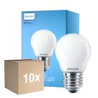 Multipack 10x Philips Corepro LED Lustre E27 Kugel Matt 6.5W 806lm - 840 Kaltweiß | Ersatz für 60W
