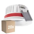Multipack 20x Ledvance LED-Spot Fire Rated Aluminium Weiß 8W 720lm 36D - 940 Kaltweiß | Ausschnitt 68mm - IP65 - Höchste Farbwiedergabe - Dimmbar