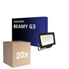 Multipack 20x Noxion LED-Scheinwerfer Beamy G3.1 Schwarz 50W 5500lm 110D - 830 Warmweiß | IP65 - Symmetrisch 