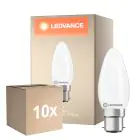 Multipack 10x Ledvance Classic LED B22 Kerze Matt 3.4W 470lm - 827 Extra Warmweiß | Ersatz Für 40W