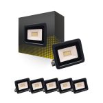 Multipack 6x Bright Choice Projecteur LED 20W 2000lm 100D - 830 Blanc Chaud | IP66 - Symétrique