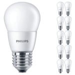 Multipack 10x Philips Corepro LED Lustre E27 Boule Dépolie 7W 806lm - 827 Blanc Très Chaud | Équivalent 60W