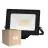 Multipack 4x Noxion Projecteur LED Beamy Aluminium Noir 20W 2200lm 100D - 830 Blanc Chaud | IP65 - Symétrique 