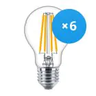 Multipack 6x Philips Corepro LED Ampoule E27 Poire Claire 10.5W 1521lm - 840 Blanc Froid | Équivalent 100W