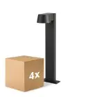 Multipack 4x D'Lite Lampadaire extérieur Lira Noir 7W 600lm 830 Blanc Chaud | IP54