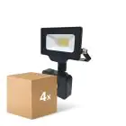 Multipack 4x Noxion Projecteur LED Beamy G3 10W 1100lm 100D - 840 Blanc Froid | IP44 - Détecteur de Mouvement et de Lumière - Symétrique