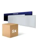 Multipack 5x Noxion Panneau LED Ecowhite V4.0 28W 3400lm - 840 Blanc Froid | 120x30cm - UGR 
