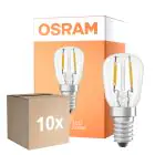Multipack 10x Osram Special T LED E14 Tubular Filament Claire 1.6W 70lm - 824 Blanc Très Chaud | Équivalent 5W