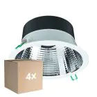 Multipack 4x Philips Downlight LED Coreline DN142B Aluminium Blanc 19.2W 2300lm 60D - 840 Blanc Froid | Diamètre 200mm - IP20 - UGR