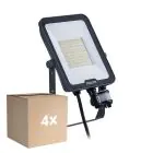 Multipack 4x Philips Projecteur LED Ledinaire BVP167 50W 6000lm 110D - 830-840-865 CCT | IP65 - Détecteur de Mouvement et de Lumière - Symétrique