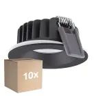 Multipack 10x Ledvance Spot LED Air Fix Aluminium Noir 6W 480lm 36D - 927 Blanc Très Chaud | Diamètre 68mm - IP65 - Meilleur rendu des couleurs - Dimmable