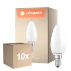 Multipack 10x Ledvance Classic LED E14 Bougie Dépolie 5.9W 806lm - 827 Blanc Très Chaud | Dimmable - Équivalent 60W